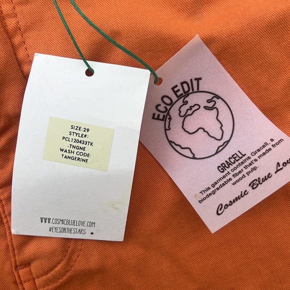 Cosmic Blue Love Stitch Fix Serena High Rise Orange Shorts Women's Size 29 NWT - Picture 7 of 8